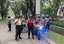 Amankan Bus Massa Buruh, Satsamapta Polresta Tangerang Patroli JPO