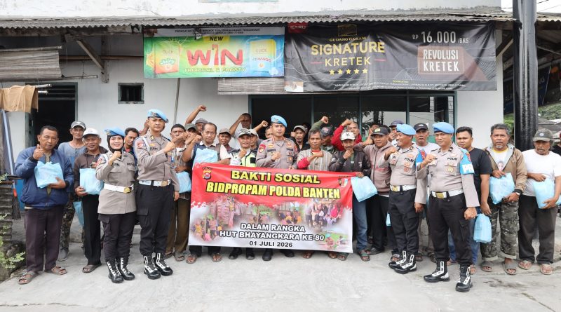 Sambut HUT Bhayangkara Ke-80, Bidpropam Polda Banten Gelar Bakti Sosial untuk Masyarakat