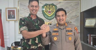 Kunjungan Kapolresta Serang Kota ke Kodim 0602 Serang bukti TNI-POLRI tetap Solid.