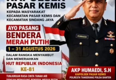 Kapolsek Pasar Kemis AKP. Humaedi.SH Ajak Masyarakat Kibarkan Bendera Merah Putih : Sambut HUT RI Ke 81 Kapolsek Pasar Kemis AKP. Humaedi.SH Ajak Masyarakat Kibarkan Bendera Merah Putih : Sambut HUT RI Ke 81