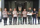 Momen Hangat Polres Metro Tangerang Kota dan Polres Metro Tangerang Selatan Berikan Kejutan HUT TNI ke-81 di Kodim 0510/Tigaraksa.